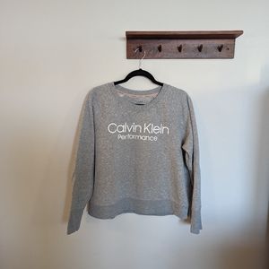 [Calvin Klein Performance] Fleece-Lined Gray Sweatshirt
